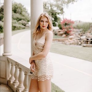 Small Gold Romper Sequence (Perfect for the club)